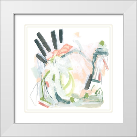 String Map IV White Modern Wood Framed Art Print with Double Matting by Vess, June Erica
