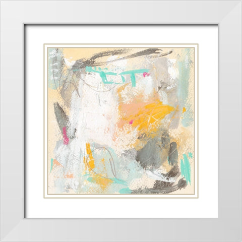 Orange Sunlight VI White Modern Wood Framed Art Print with Double Matting by Wang, Melissa