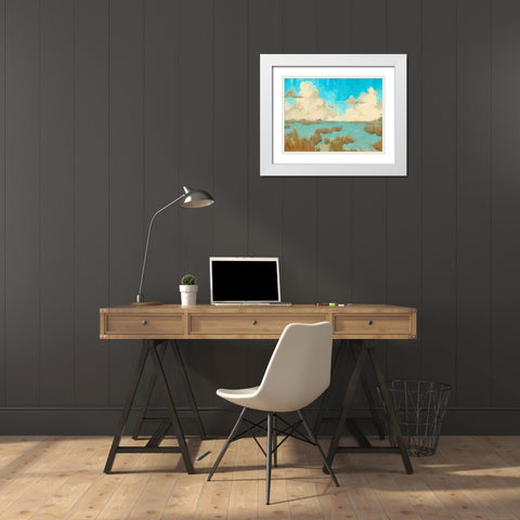 Fripp Island Water II White Modern Wood Framed Art Print with Double Matting by Green, Jacob