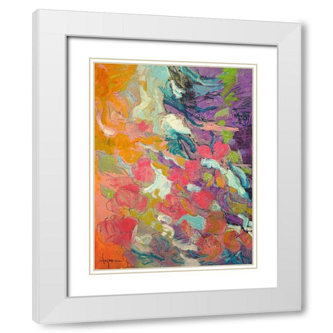 Descending Graces White Modern Wood Framed Art Print with Double Matting by Fagan, Dorothy