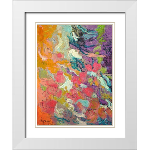 Descending Graces White Modern Wood Framed Art Print with Double Matting by Fagan, Dorothy