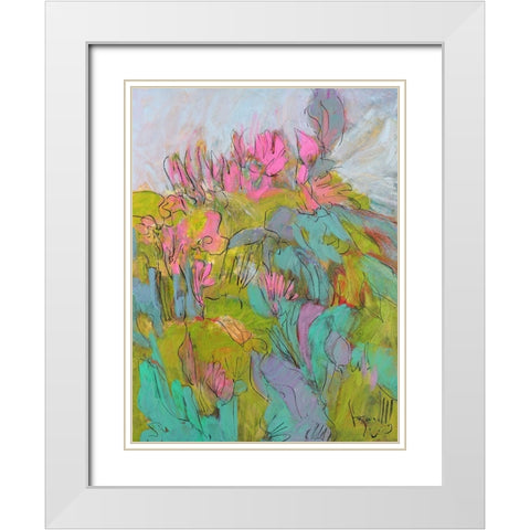 Rise and Bloom White Modern Wood Framed Art Print with Double Matting by Fagan, Dorothy
