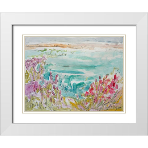 On a Whim-Fly White Modern Wood Framed Art Print with Double Matting by Fagan, Dorothy