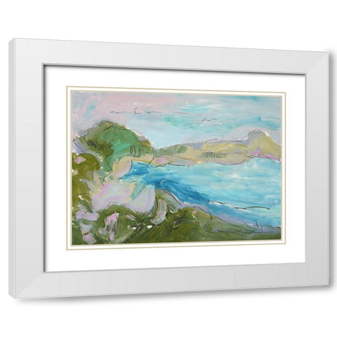 Landing Strip White Modern Wood Framed Art Print with Double Matting by Fagan, Dorothy