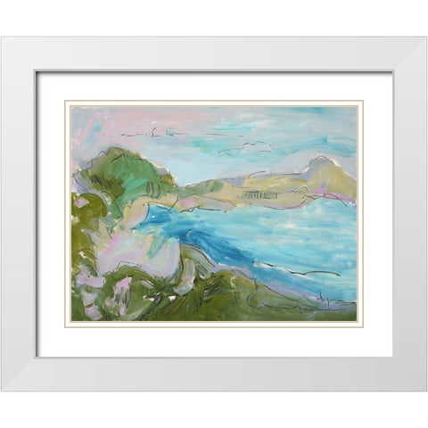 Landing Strip White Modern Wood Framed Art Print with Double Matting by Fagan, Dorothy