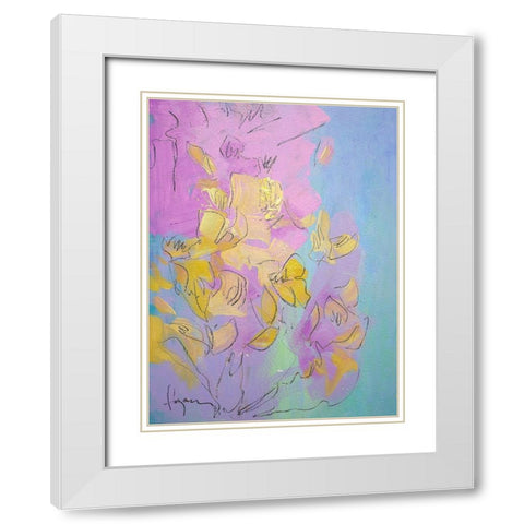 Dancing Heart White Modern Wood Framed Art Print with Double Matting by Fagan, Dorothy