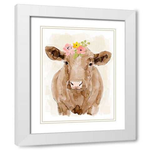 Pasture Pals IV White Modern Wood Framed Art Print with Double Matting by Barnes, Victoria