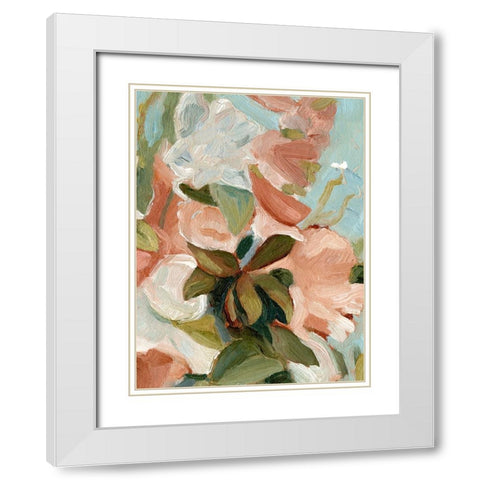 Bouquet Scatter IV White Modern Wood Framed Art Print with Double Matting by Caroline, Emma