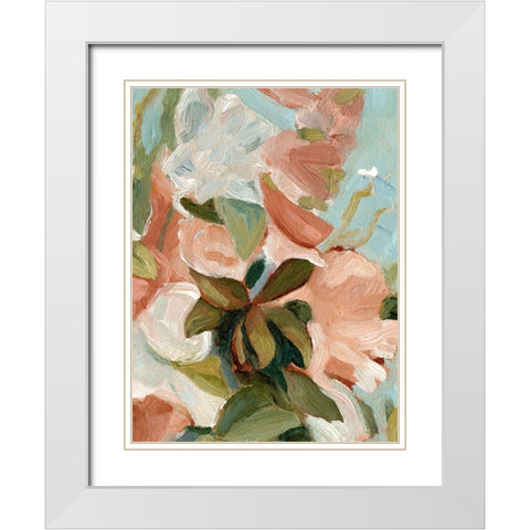 Bouquet Scatter IV White Modern Wood Framed Art Print with Double Matting by Caroline, Emma