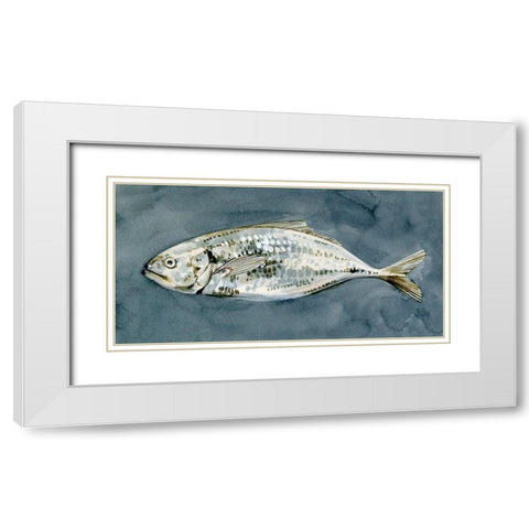 Deep Sea Swimmer I White Modern Wood Framed Art Print with Double Matting by Caroline, Emma