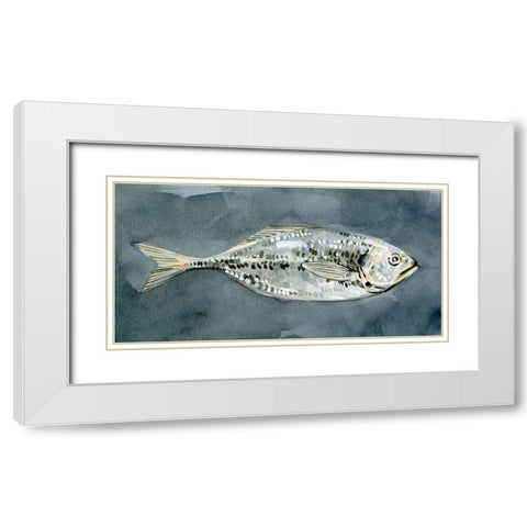 Deep Sea Swimmer II White Modern Wood Framed Art Print with Double Matting by Caroline, Emma