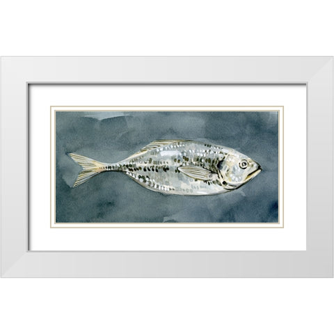 Deep Sea Swimmer II White Modern Wood Framed Art Print with Double Matting by Caroline, Emma