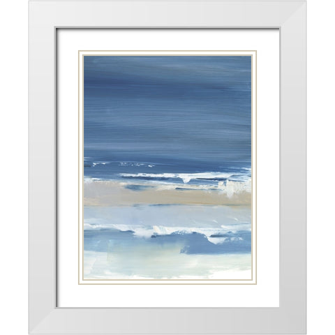Coastal Colors II White Modern Wood Framed Art Print with Double Matting by Harper, Ethan