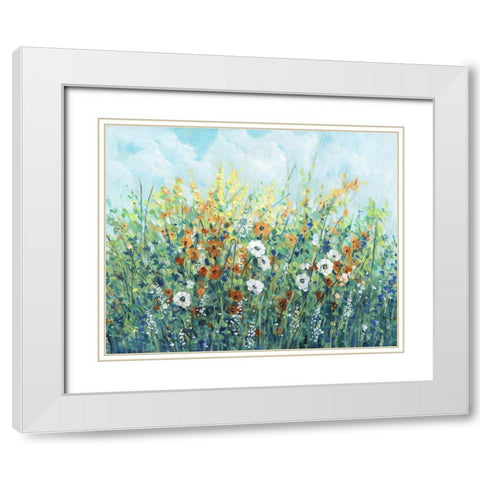 Summer Flowering II White Modern Wood Framed Art Print with Double Matting by OToole, Tim
