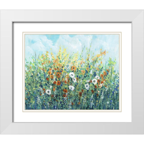 Summer Flowering II White Modern Wood Framed Art Print with Double Matting by OToole, Tim