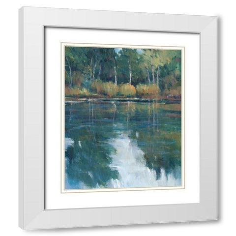 Floating Downstream II White Modern Wood Framed Art Print with Double Matting by OToole, Tim