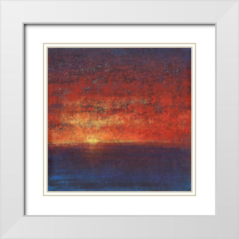 Fiery Sky I White Modern Wood Framed Art Print with Double Matting by OToole, Tim