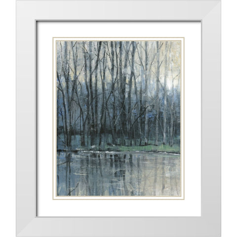 Morning Drizzle I White Modern Wood Framed Art Print with Double Matting by OToole, Tim