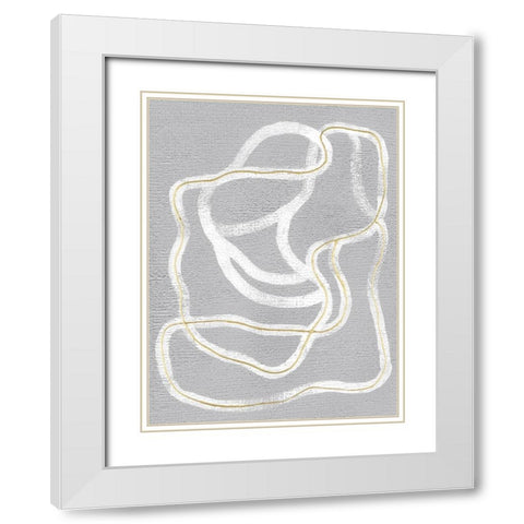 Netted Loops I White Modern Wood Framed Art Print with Double Matting by Lam, Vanna