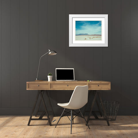 Salt Flat Walk II White Modern Wood Framed Art Print with Double Matting by Quintero, Sonja