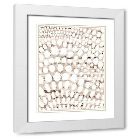 Vintage Pattern II White Modern Wood Framed Art Print with Double Matting by Galapon, Nikki