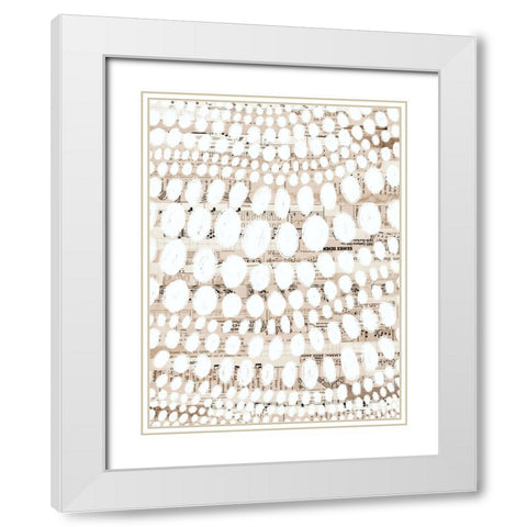 Vintage Pattern III White Modern Wood Framed Art Print with Double Matting by Galapon, Nikki