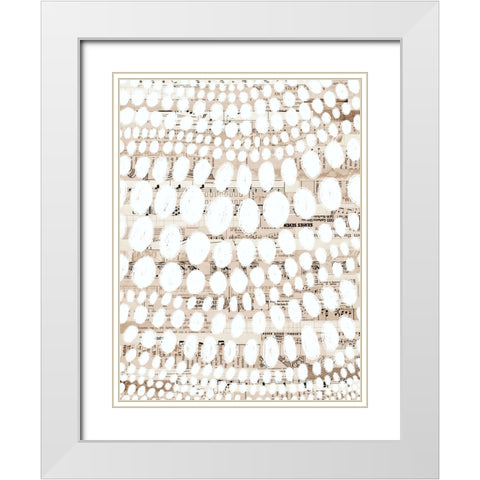 Vintage Pattern III White Modern Wood Framed Art Print with Double Matting by Galapon, Nikki