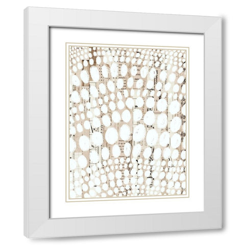 Vintage Pattern IV White Modern Wood Framed Art Print with Double Matting by Galapon, Nikki