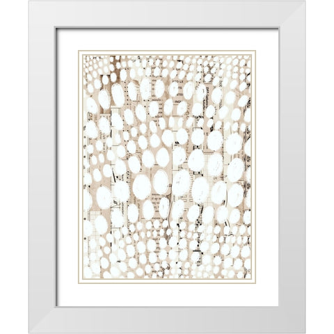 Vintage Pattern IV White Modern Wood Framed Art Print with Double Matting by Galapon, Nikki