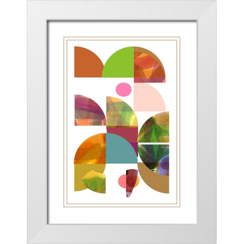 Dorset Shapes II White Modern Wood Framed Art Print with Double Matting by Cartissi