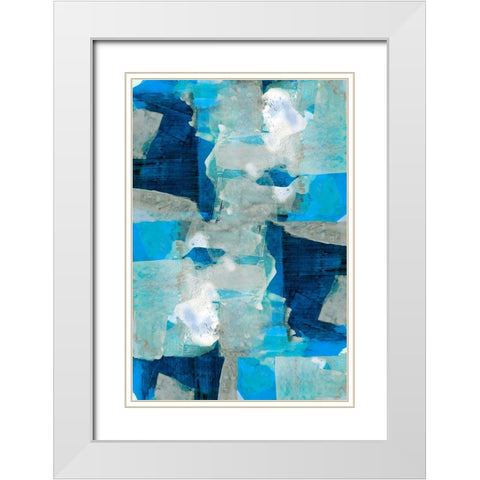 Impasto I White Modern Wood Framed Art Print with Double Matting by Cartissi