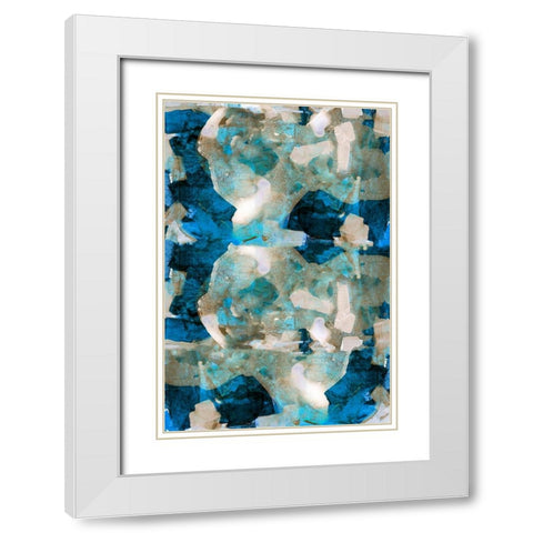 Impasto II White Modern Wood Framed Art Print with Double Matting by Cartissi