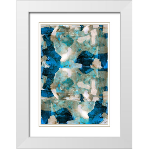 Impasto II White Modern Wood Framed Art Print with Double Matting by Cartissi