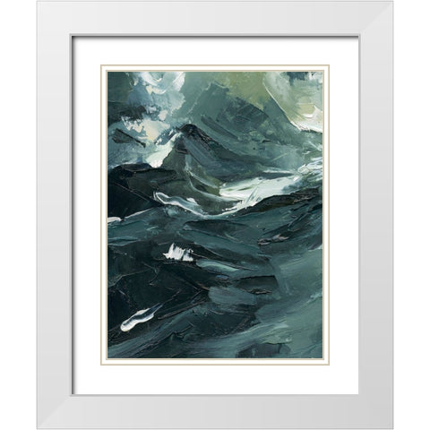 Lost in the Sea I White Modern Wood Framed Art Print with Double Matting by Caroline, Emma