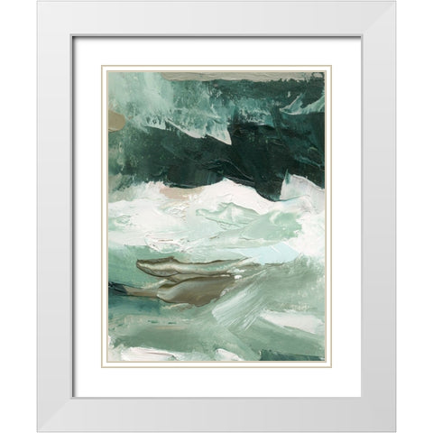 Crashing I White Modern Wood Framed Art Print with Double Matting by Caroline, Emma