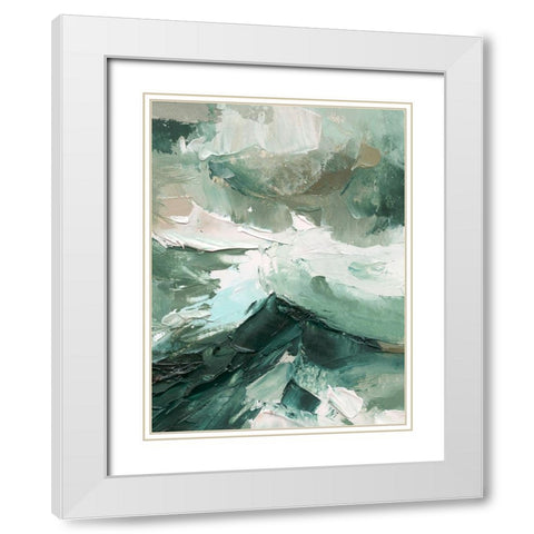 Crashing II White Modern Wood Framed Art Print with Double Matting by Caroline, Emma
