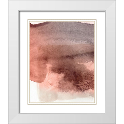 Red Ochre Abstract II White Modern Wood Framed Art Print with Double Matting by Green, Jacob