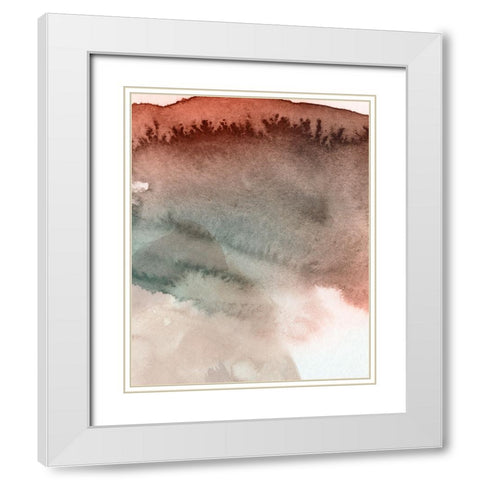 Red Ochre Abstract IV White Modern Wood Framed Art Print with Double Matting by Green, Jacob