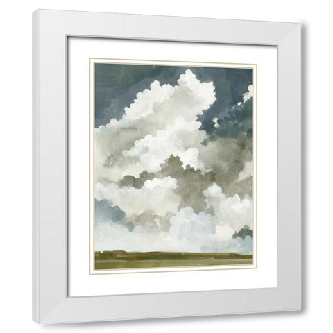 Vast Neutral Sky I White Modern Wood Framed Art Print with Double Matting by Caroline, Emma