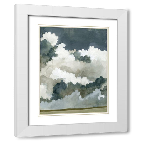 Vast Neutral Sky II White Modern Wood Framed Art Print with Double Matting by Caroline, Emma