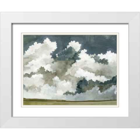 Vast Neutral Sky III White Modern Wood Framed Art Print with Double Matting by Caroline, Emma