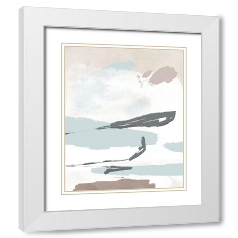 Neutral Wash I White Modern Wood Framed Art Print with Double Matting by Green, Jacob