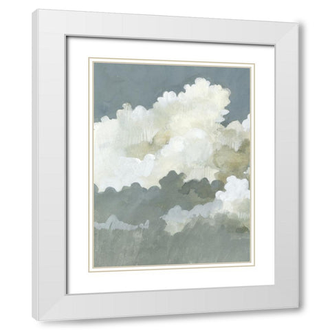 Big Clouds I White Modern Wood Framed Art Print with Double Matting by Caroline, Emma