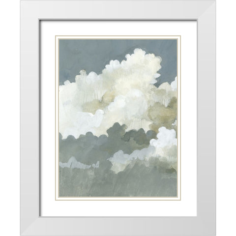 Big Clouds I White Modern Wood Framed Art Print with Double Matting by Caroline, Emma