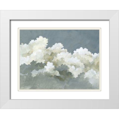 Big Clouds III White Modern Wood Framed Art Print with Double Matting by Caroline, Emma
