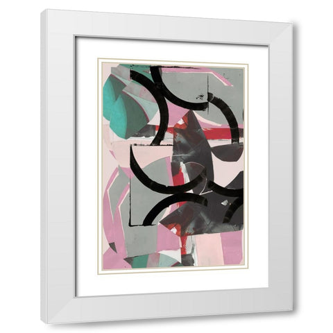 Cartissi Space I White Modern Wood Framed Art Print with Double Matting by Cartissi