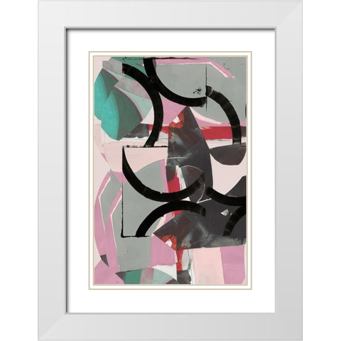 Cartissi Space I White Modern Wood Framed Art Print with Double Matting by Cartissi