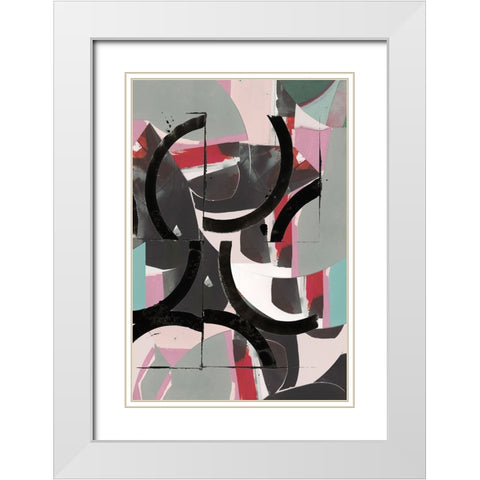 Cartissi Space II White Modern Wood Framed Art Print with Double Matting by Cartissi
