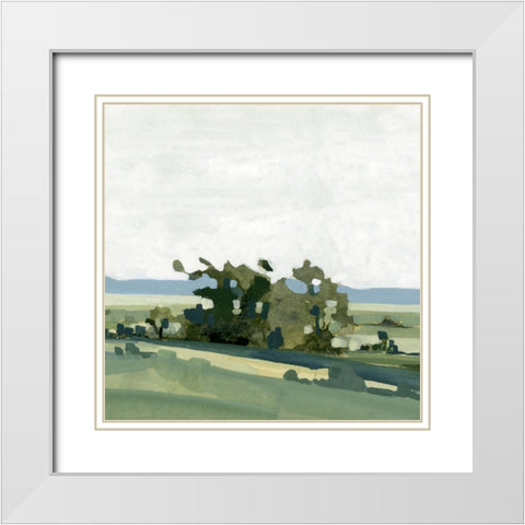 Breezy Landscape II White Modern Wood Framed Art Print with Double Matting by Caroline, Emma