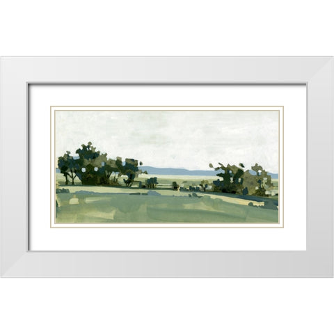 Breezy Landscape III White Modern Wood Framed Art Print with Double Matting by Caroline, Emma